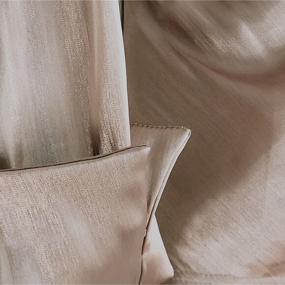 Cachet Vintage Mocha Shimmer Twisted Empire Waist 3/4 Cuff Sleeve Top Size 14 - Picture 4 of 10